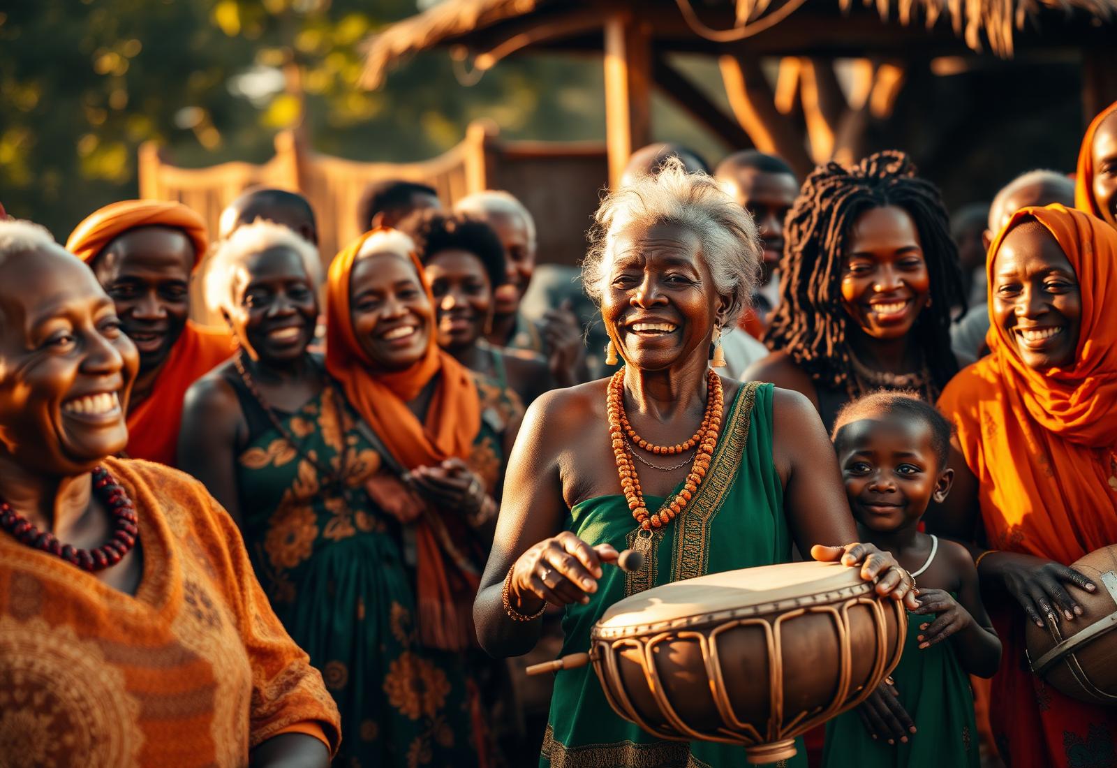 Fröhliche Gemeinschaft beim afrikanischen Kulturfest